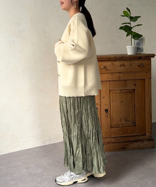 Chez toi（シェトワ）の「ニットテーラーカーディガン（カーディガン/ボレロ・レディース・グレー/アイボリー/ネイビー・FREE）」の13枚目の写真