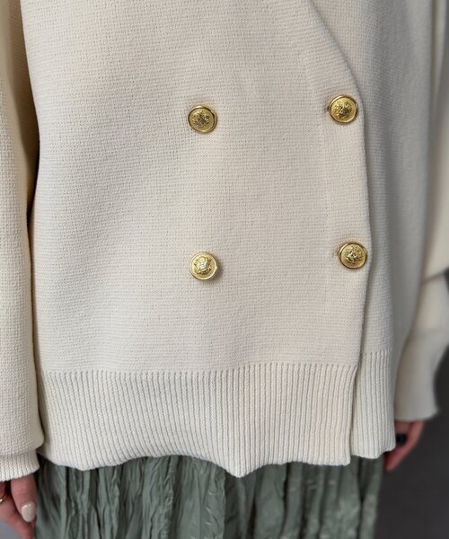 Chez toi（シェトワ）の「ニットテーラーカーディガン（カーディガン/ボレロ・レディース・グレー/アイボリー/ネイビー・FREE）」の18枚目の写真