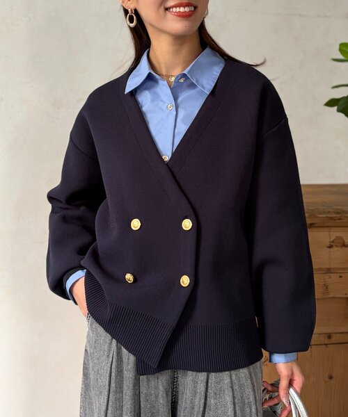 ニットテーラーカーディガン（カーディガン/ボレロ）｜Chez toi