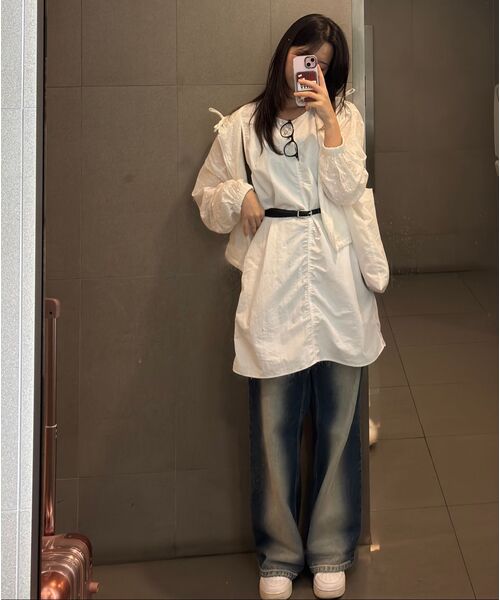 MUSINSA STANDARD WOMAN（ムシンサスタンダードウーマン）の「ウィメンズナイロンミニドレス[ホワイト]（ワンピース・レディース・その他・SMALL/X-SMALL/MEDIUM/LARGE）」の8枚目の写真