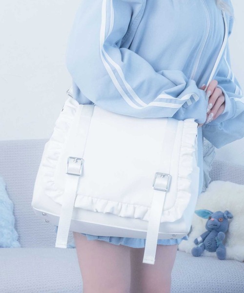 Whinny（ホワイニー）の「Whinny/【2026春新作♪】便利お嬢様のおとぼけバッグ（ショルダーバッグ・レディース・ホワイト/ブラック・FREE）」の2枚目の写真