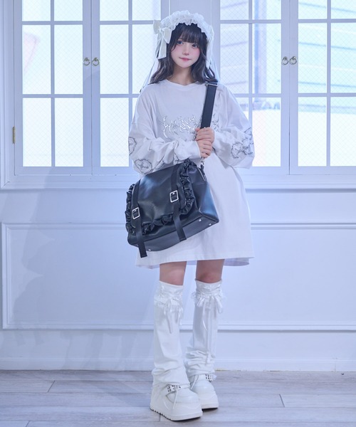 Whinny（ホワイニー）の「Whinny/【2026春新作♪】便利お嬢様のおとぼけバッグ（ショルダーバッグ・レディース・ホワイト/ブラック・FREE）」の15枚目の写真