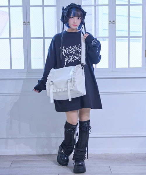 Whinny（ホワイニー）の「Whinny/【2026春新作♪】便利お嬢様のおとぼけバッグ（ショルダーバッグ・レディース・ホワイト/ブラック・FREE）」の10枚目の写真