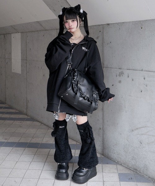 Whinny（ホワイニー）の「Whinny/【2026春新作♪】便利お嬢様のおとぼけバッグ（ショルダーバッグ・レディース・ホワイト/ブラック・FREE）」の7枚目の写真