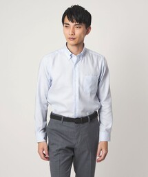 green label relaxing | エブリット コットンオックス ストライプ スナップ ボタンダウン シャツ -イージーアイロン-(ビジネスシャツ)
