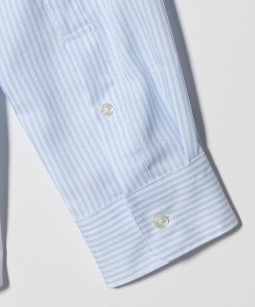 green label relaxing（グリーンレーベルリラクシング）の「エブリット コットンオックス ストライプ スナップ ボタンダウン シャツ -イージーアイロン-（ビジネスシャツ・メンズ・ライトブルー/ベージュ・XL/M/L/S）」の21枚目の写真