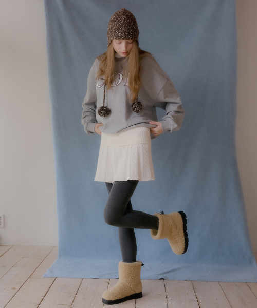 LETTER FROM MOON(レターフロムムーン)の「ジェスケーブルプリーツニットスカート(アイボリー)(スカート・レディース・その他・SMALL/MEDIUM)」の3枚目の写真