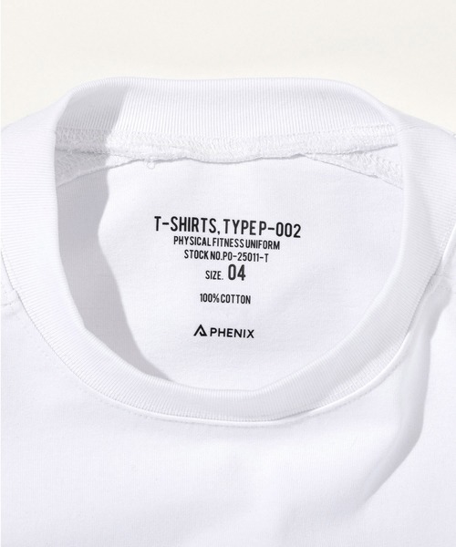 PHENIX COLLECTION(フェニックスコレクション)の「PHENIX COLLECTION(フェニックスコレクション)T-SHIRTS, TYPE P-002(Tシャツ/カットソー・メンズ・ホワイト/ブラック・M/XL/L)」の4枚目の写真