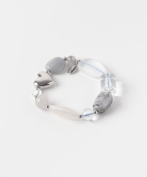 SMELLY（スメリー）の「クリアビーズモチーフヘアポニー（ヘアゴム・レディース・グレー系その他/ベージュ系その他・-）」の7枚目の写真