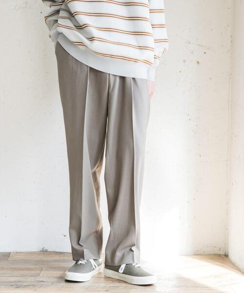 URBAN RESEARCH DOORS（アーバンリサーチドアーズ）の「『UR TECH』完声2タックワイドトラウザー（その他パンツ・メンズ・チャコールグレー/ベージュ系その他/ブラック・LARGE/MEDIUM/SMALL）」の11枚目の写真