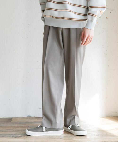 URBAN RESEARCH DOORS（アーバンリサーチドアーズ）の「『UR TECH』完声2タックワイドトラウザー（その他パンツ・メンズ・チャコールグレー/ベージュ系その他/ブラック・LARGE/MEDIUM/SMALL）」の12枚目の写真