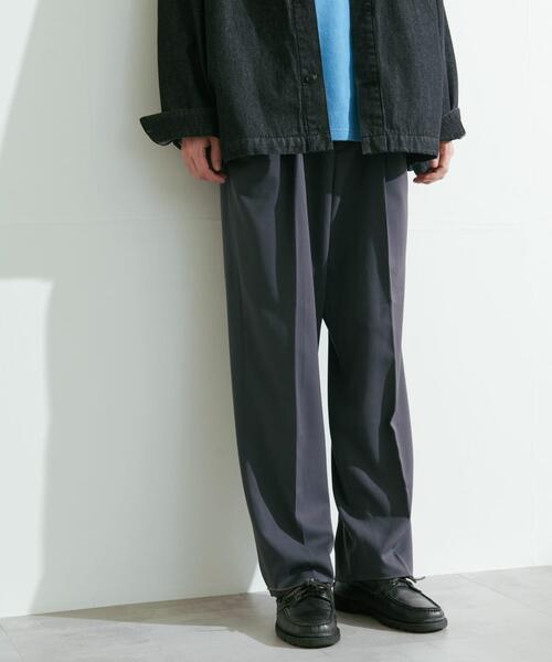 URBAN RESEARCH DOORS（アーバンリサーチドアーズ）の「『UR TECH』完声2タックワイドトラウザー（その他パンツ・メンズ・チャコールグレー/ベージュ系その他/ブラック・LARGE/MEDIUM/SMALL）」の13枚目の写真