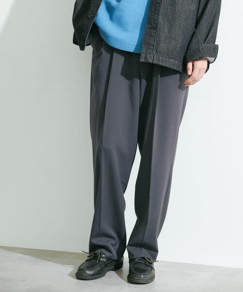 URBAN RESEARCH DOORS（アーバンリサーチドアーズ）の「『UR TECH』完声2タックワイドトラウザー（その他パンツ・メンズ・チャコールグレー/ベージュ系その他/ブラック・LARGE/MEDIUM/SMALL）」の15枚目の写真