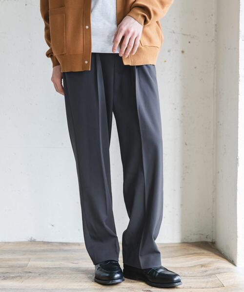 URBAN RESEARCH DOORS（アーバンリサーチドアーズ）の「『UR TECH』完声2タックワイドトラウザー（その他パンツ・メンズ・チャコールグレー/ベージュ系その他/ブラック・LARGE/MEDIUM/SMALL）」の21枚目の写真