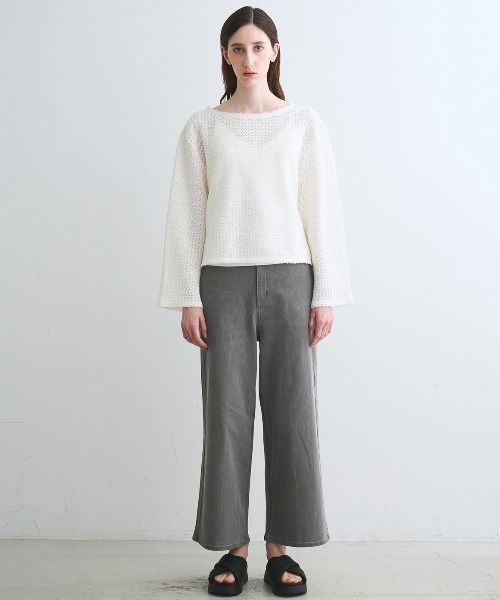 three dots(スリードッツ)の「ラッセル バックリボントップス(その他トップス・レディース・ベージュ/オフホワイト/ブルー系その他/カーキ・SMALL)」の16枚目の写真