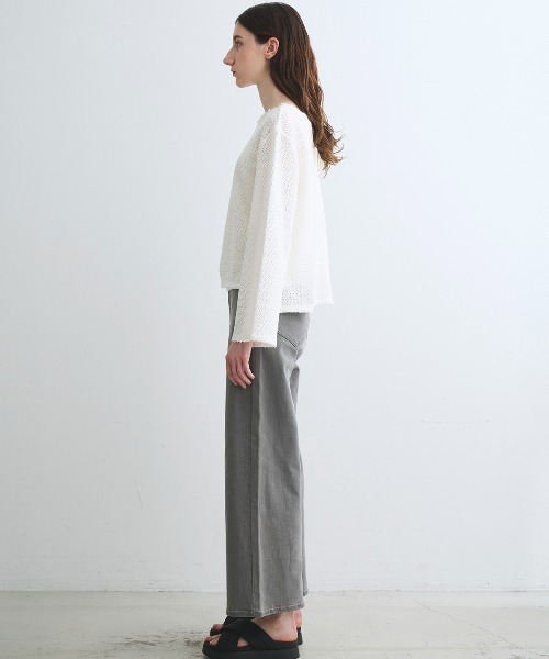 three dots(スリードッツ)の「ラッセル バックリボントップス(その他トップス・レディース・ベージュ/オフホワイト/ブルー系その他/カーキ・SMALL)」の17枚目の写真