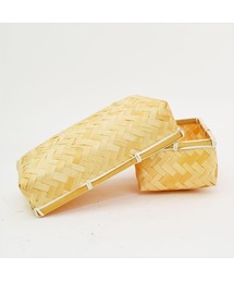 ラタンハウス（ラタンハウス）の「バンブー弁当箱 竹製 身竹かご 四角　スクエア ふた付き（お弁当箱）」