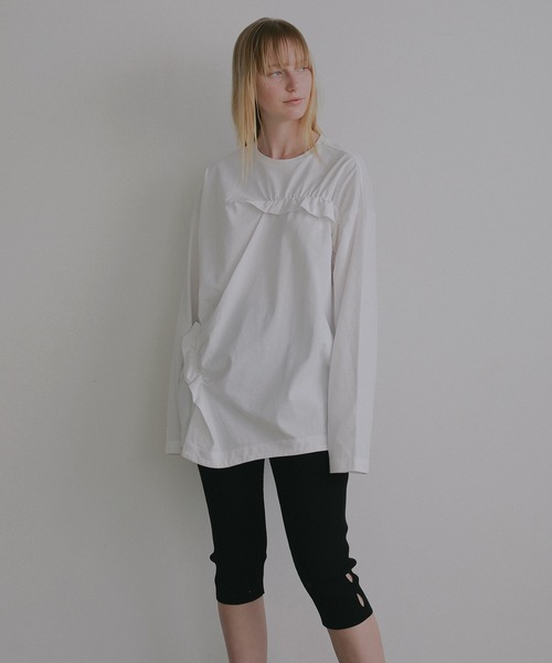 セール】FRILLED LONG T-SHIRT（Tシャツ/カットソー）｜MANOF（マノフ