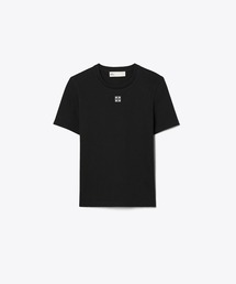 TORY BURCH | コットン リブ Tシャツ(Tシャツ/カットソー)