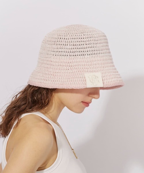 Chapeau d' O（シャポードオー）の「Chapeau d' O  TM Ini-Tab Bucket / シャポードオー（ハット・レディース・ブルー/ピンク/ブラック/ブラウン・M/57.5cm）」の16枚目の写真