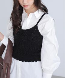 FREE'S MART | ◆透かし編みニットタンクトップビスチェ(ニット/セーター)