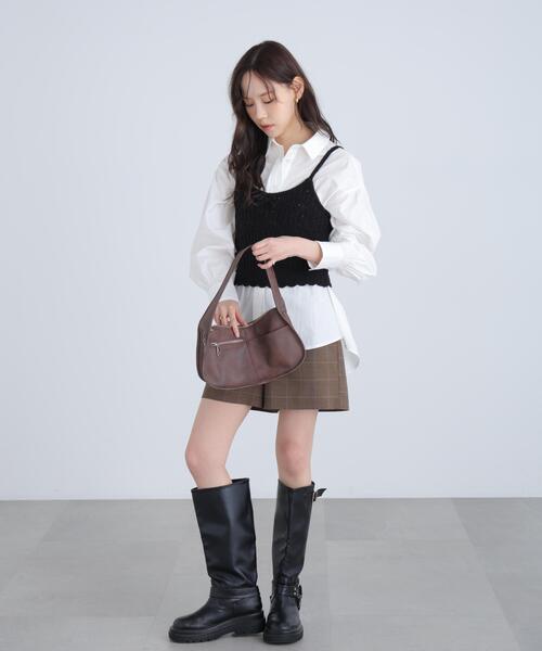 FREE'S MART(フリーズマート)の「◆透かし編みニットタンクトップビスチェ(ニット/セーター・レディース・ブラック/ホワイト/レッド・FREE)」の13枚目の写真