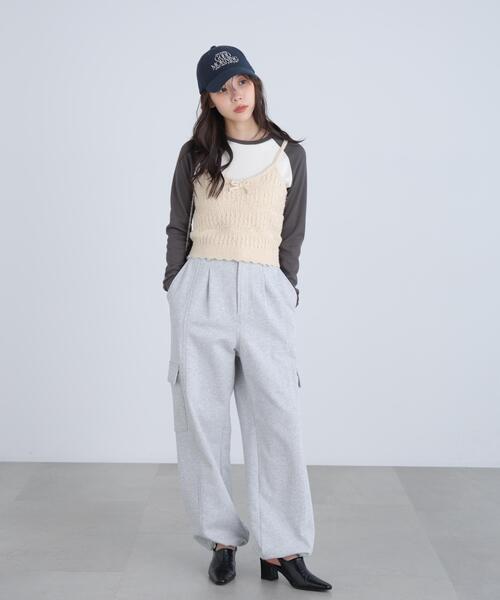 FREE'S MART(フリーズマート)の「◆透かし編みニットタンクトップビスチェ(ニット/セーター・レディース・ブラック/ホワイト/レッド・FREE)」の20枚目の写真