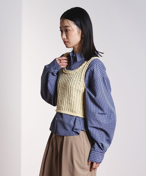 ROSE BUD（ローズバッド）の「ASSORTED VOLUME SLEEVE SHIRT（シャツ/ブラウス・レディース・ブルー/ネイビー・ONE SIZE）」の5枚目の写真