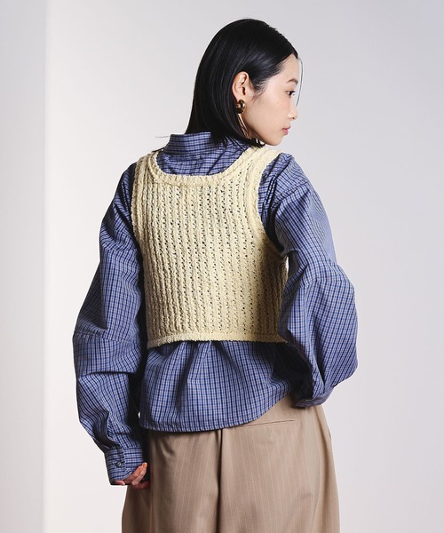 ROSE BUD（ローズバッド）の「ASSORTED VOLUME SLEEVE SHIRT（シャツ/ブラウス・レディース・ブルー/ネイビー・ONE SIZE）」の6枚目の写真