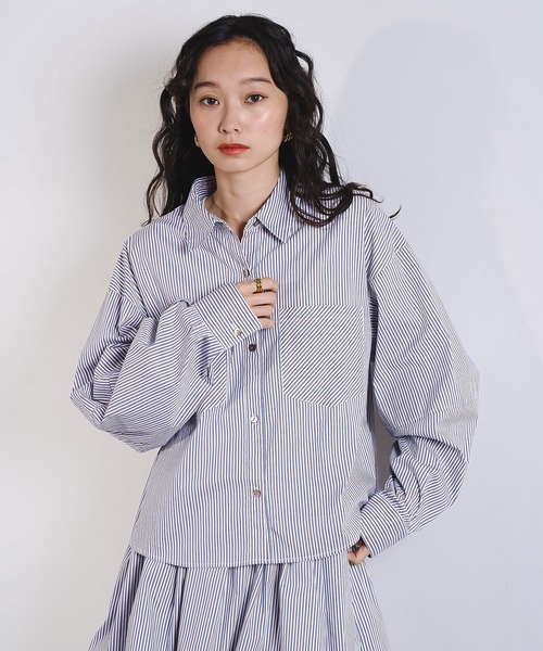 ROSE BUD（ローズバッド）の「ASSORTED VOLUME SLEEVE SHIRT（シャツ/ブラウス・レディース・ブルー/ネイビー・ONE SIZE）」の11枚目の写真