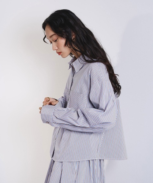 ROSE BUD（ローズバッド）の「ASSORTED VOLUME SLEEVE SHIRT（シャツ/ブラウス・レディース・ブルー/ネイビー・ONE SIZE）」の12枚目の写真