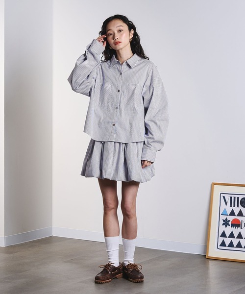 ROSE BUD（ローズバッド）の「ASSORTED VOLUME SLEEVE SHIRT（シャツ/ブラウス・レディース・ブルー/ネイビー・ONE SIZE）」の14枚目の写真