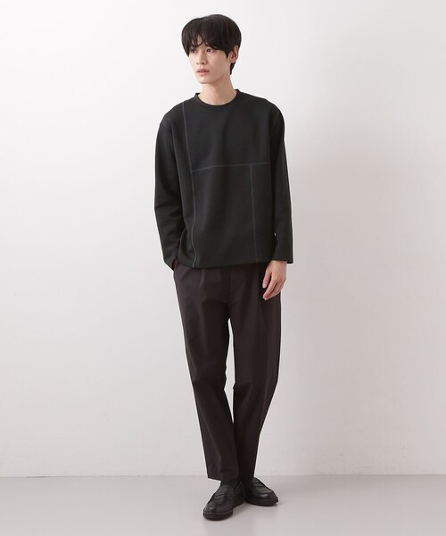 THE SHOP TK （ザ ショップ ティーケー ）の「ダンボール ステッチ切替デザイン 長袖Tシャツ 洗濯機OK（Tシャツ/カットソー・メンズ・ブラック/ライトグレー/ネイビー/オフホワイト・04/03/02）」の17枚目の写真