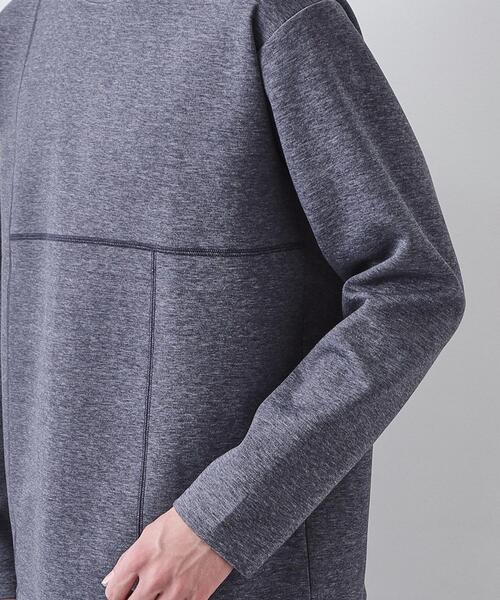 THE SHOP TK （ザ ショップ ティーケー ）の「ダンボール ステッチ切替デザイン 長袖Tシャツ 洗濯機OK（Tシャツ/カットソー・メンズ・ブラック/ライトグレー/ネイビー/オフホワイト・04/03/02）」の10枚目の写真