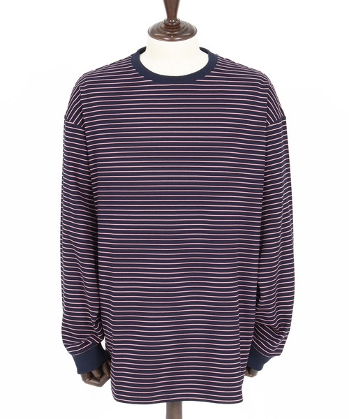 CAMBIO(カンビオ)の「mlt5589- ピンボーダースピンドルカットソー(Tシャツ/カットソー・メンズ・ブラック/ホワイト/ネイビー・M/L/XL)」の19枚目の写真