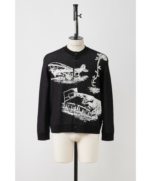 SHINYAKOZUKA（シンヤコヅカ）の「A ZOO OF A ROOM(ISSUE#8)（カーディガン/ボレロ・メンズ・ホワイト系その他/ブラック・MEDIUM）」の4枚目の写真