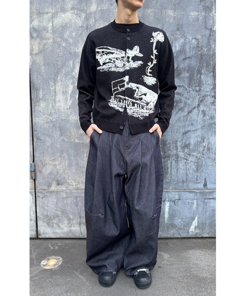 SHINYAKOZUKA（シンヤコヅカ）の「A ZOO OF A ROOM(ISSUE#8)（カーディガン/ボレロ・メンズ・ホワイト系その他/ブラック・MEDIUM）」の5枚目の写真