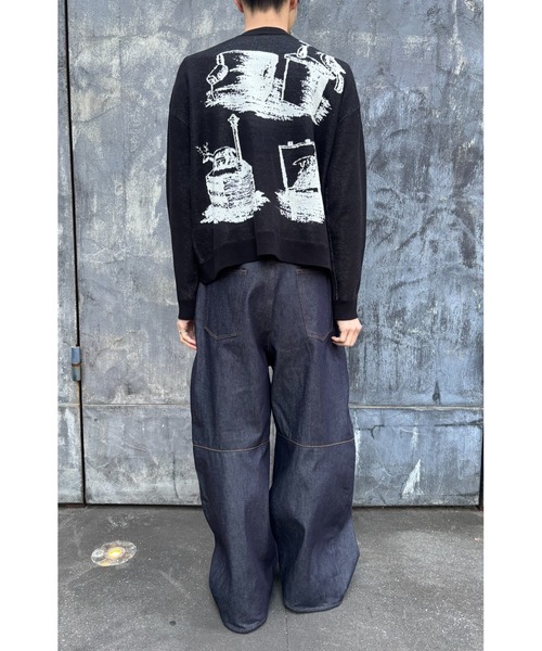 SHINYAKOZUKA（シンヤコヅカ）の「A ZOO OF A ROOM(ISSUE#8)（カーディガン/ボレロ・メンズ・ホワイト系その他/ブラック・MEDIUM）」の7枚目の写真