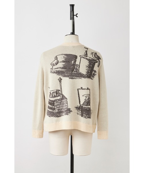 SHINYAKOZUKA（シンヤコヅカ）の「A ZOO OF A ROOM(ISSUE#8)（カーディガン/ボレロ・メンズ・ホワイト系その他/ブラック・MEDIUM）」の10枚目の写真