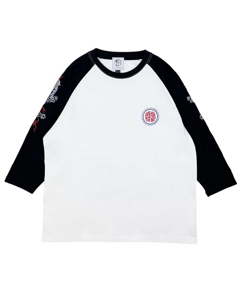 JACKROSE(ジャックローズ)の「YOIDORE 酒愛好家 ラグラン 7分 TEE(Tシャツ/カットソー・メンズ・ホワイト系2/ブラック・M/L/XL)」の3枚目の写真