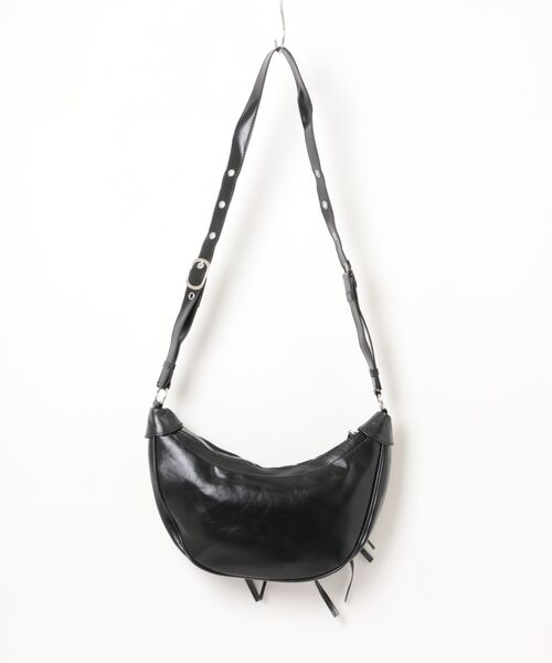 Never mind the XU(ネバーマインドザエックスユー)の「【Never mind the XU】zip coating bag / 【ネバーマインド ザ エックスユー】ジップコーティングバッグ(ショルダーバッグ・メンズ・ブラック・ONE SIZE)」の2枚目の写真