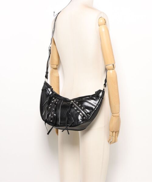 Never mind the XU(ネバーマインドザエックスユー)の「【Never mind the XU】zip coating bag / 【ネバーマインド ザ エックスユー】ジップコーティングバッグ(ショルダーバッグ・メンズ・ブラック・ONE SIZE)」の5枚目の写真