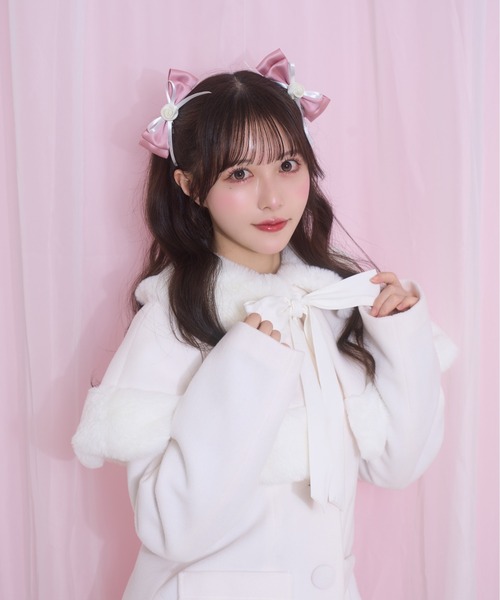 Honey Cinnamon(ハニーシナモン)の「Roseリボンクリップセット(バレッタ/ヘアクリップ・レディース・ピンク/サックスブルー/ブラウン・FREE)」の15枚目の写真