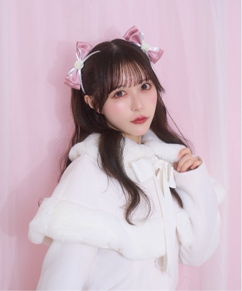 Honey Cinnamon(ハニーシナモン)の「Roseリボンクリップセット(バレッタ/ヘアクリップ・レディース・ピンク/サックスブルー/ブラウン・FREE)」の16枚目の写真