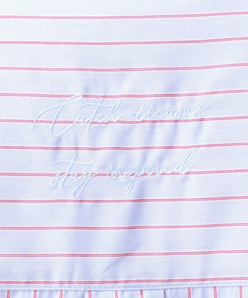 LEPSIM(レプシィム)の「【産前・産後対応】マタニティ/ストライプ刺繍シャツ 640895(マタニティウェア/グッズ・レディース・ライトベージュ/ライトブルー・FREE)」の15枚目の写真