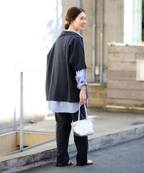 FRAMeWORK（フレームワーク）の「CHAMPION/チャンピオン 別注JERSEY HALF ZIP TEE（Tシャツ/カットソー・レディース・ブラック/ベージュ/キャメル・FREE）」の21枚目の写真