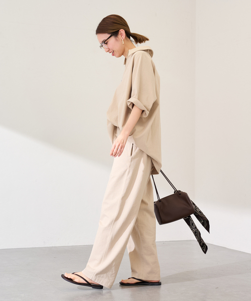 FRAMeWORK（フレームワーク）の「CHAMPION/チャンピオン 別注JERSEY HALF ZIP TEE（Tシャツ/カットソー・レディース・ブラック/ベージュ/キャメル・FREE）」の12枚目の写真