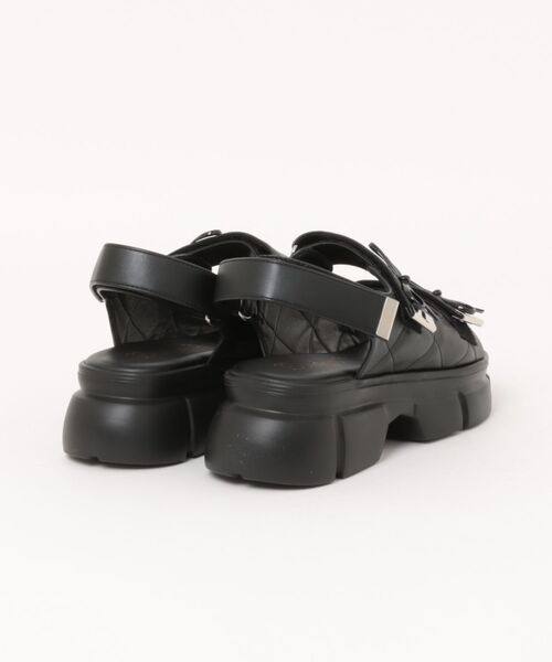 Bridget Birkin(ブリジットバーキン)の「【Bridget Birkin】キルティングリボンスポーツサンダル(562123)(サンダル・レディース・ホワイト/ブラック・L/M/S/LL)」の7枚目の写真