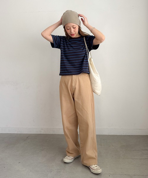 PICHI(ピイチ)の「ボーダーTee(Tシャツ/カットソー・レディース・ブルー/ブラウン・FREE)」の11枚目の写真