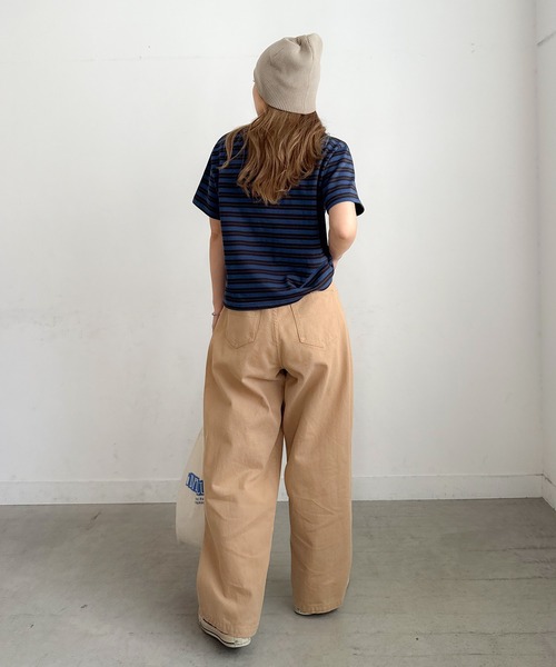 PICHI(ピイチ)の「ボーダーTee(Tシャツ/カットソー・レディース・ブルー/ブラウン・FREE)」の13枚目の写真